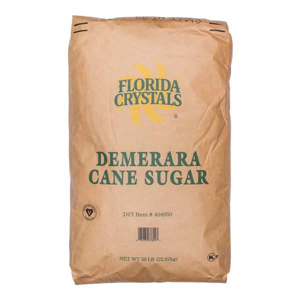 Florida Crystals Wholesome Demerara Raw Cane Sugar - Bag (50 lb)