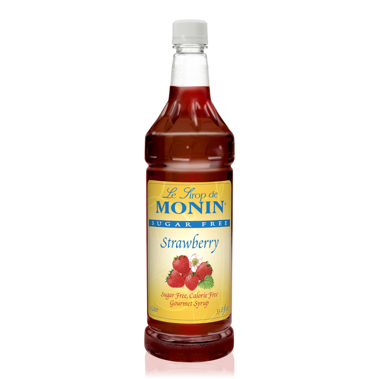 Monin Sugar Free Strawberry Syrup - Bottle (1L)