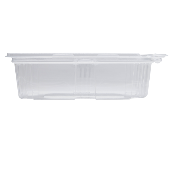 Karat 24 oz PET Plastic Tamper Resistant Hinged Deli Container with Lid - 200 sets