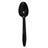 Karat PP Plastic Medium Weight Tea Spoons Bulk Box, Black - 1,000 pcs