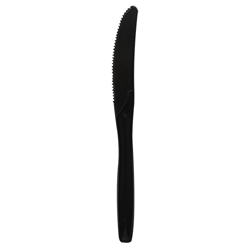 Karat PP Plastic Medium Heavy Weight Knives Bulk Box, Black - 1,000 pcs