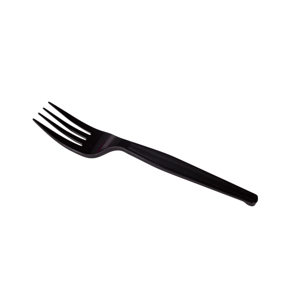 Karat PS Plastic Medium-Heavy Weight Forks Bulk Box, Black - 1,000 pcs