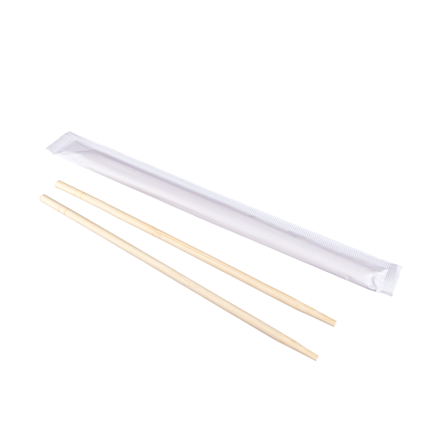 Karat 9" Paper Wrapped Bamboo Chopsticks, White - 1,000 pcs